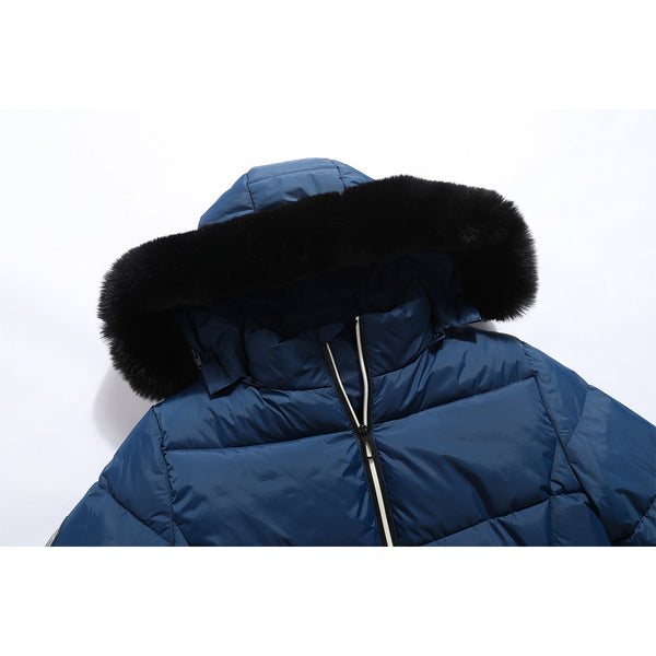YanHoo Womens Long Puffer Jackets Winter Warm Thickened Down Jackets with  Hood Windbreaker Side Button Split Outdoor Outerwear with Pocket