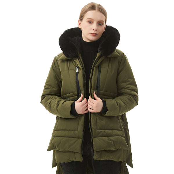 Women's Warm Winter Coat Waterproof Hooded Down Jacket Thicken Fleece –  Moerdeng