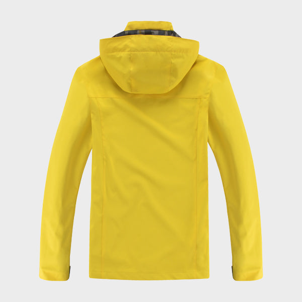Moerdeng Men’s Lightweight Rain Jacket Bright Yellow