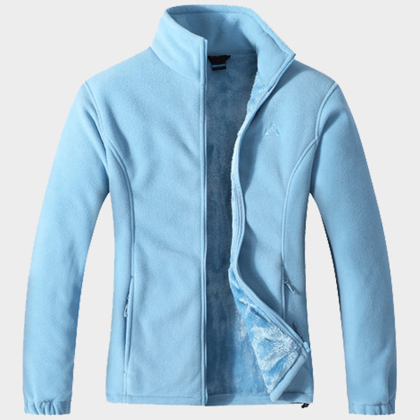 MOERDENG Women's fleece lined jacket Light Blue