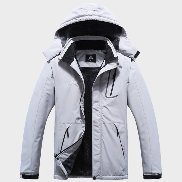 Moerdeng Men’s ArcticPeaks Ski Jacket Light Gray