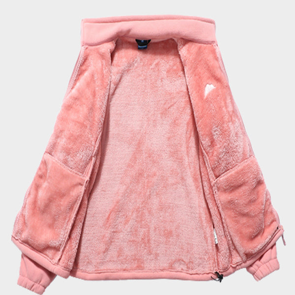 MOERDENG Women's fleece lined jacket Pink