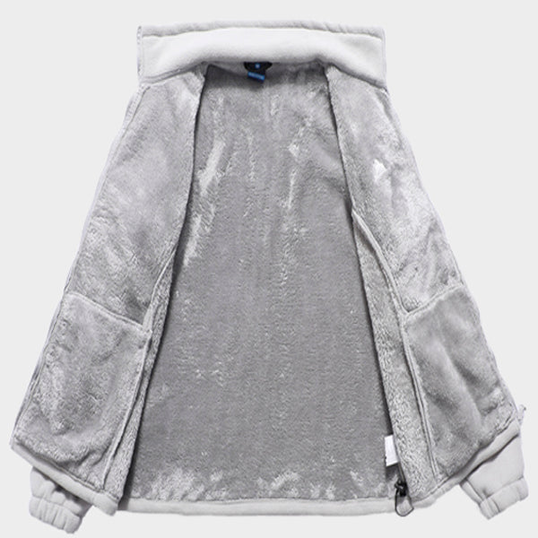 MOERDENG Women's fleece lined jacket Light Grey
